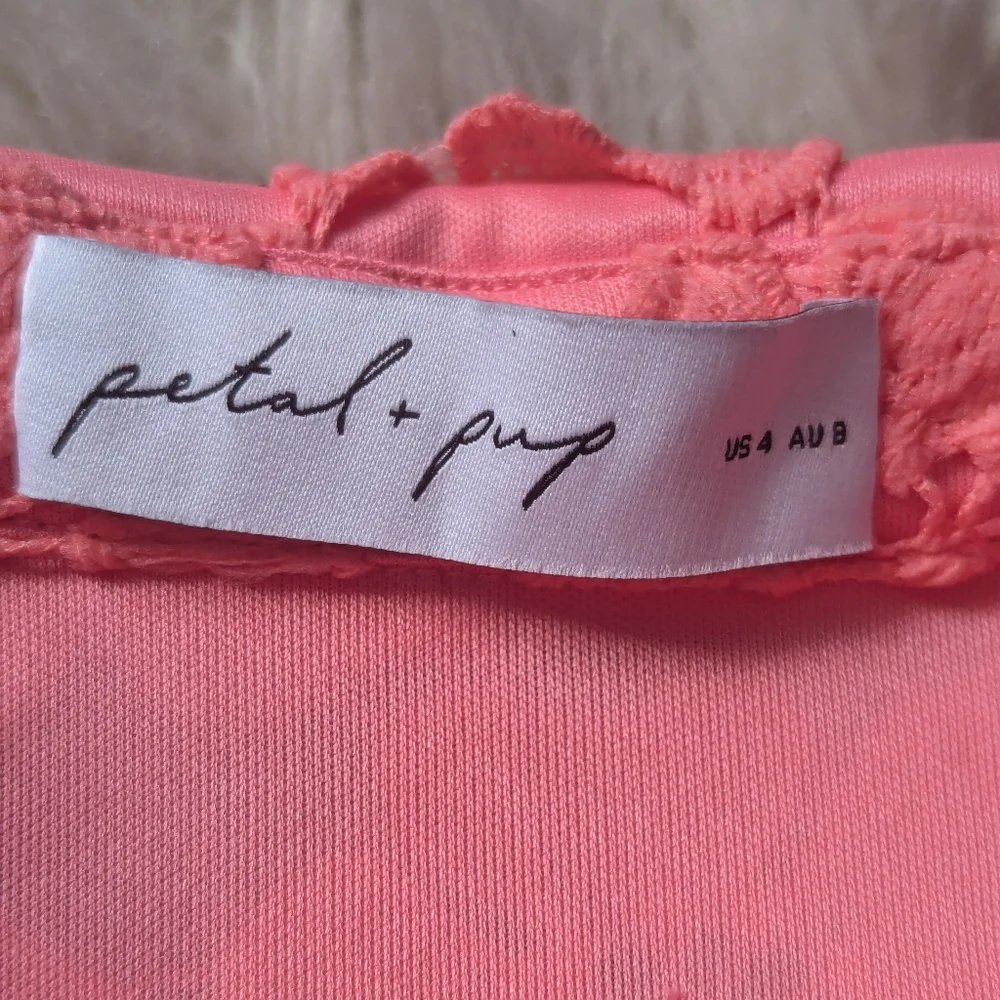 EUC Petal & Pup Tallie Mini Dress in Watermelon - Picture 9 of 16